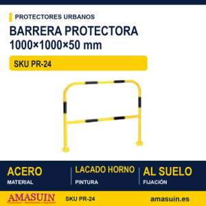 Protector 1000x1000x50mm Amarillo Negro