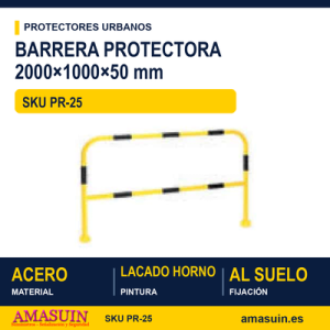 Protector 2000x1000x50mm Amarillo Negro