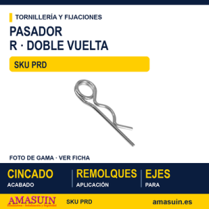 Pasador "R" doble vuelta Cincado