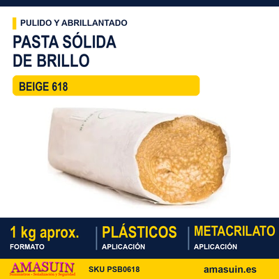 Pasta Sólida Brillo Beige 618 1 Pasta Sólida Brillo Beige 618