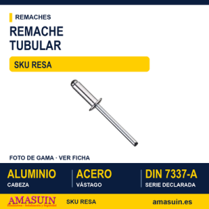 Remache tubular DIN 7337-A aluminio / acero