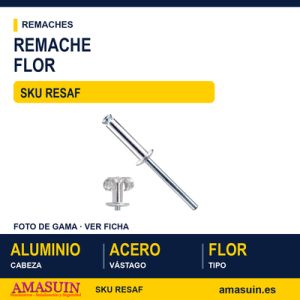 Remache tubular Flor aluminio / acero
