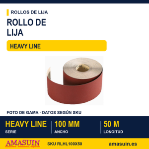 Rollo Lija Heavy Line 100mm.x50m.