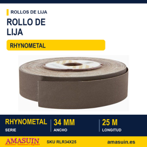 Rollo Lija Rhynometal 34mm.x25m.