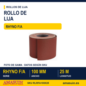 Rollo Lija Rhyno F/A 100mm.x25m.