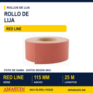 Rollo Lija Rhynogrip Red Line 115mmx25m.