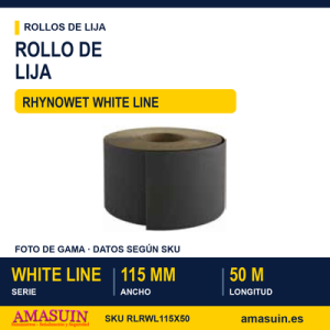 Rollo Lija Rhynowet White Line 115mm.x50m.