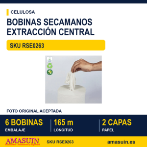 Bobinas Papel Secamanos Extracción Central