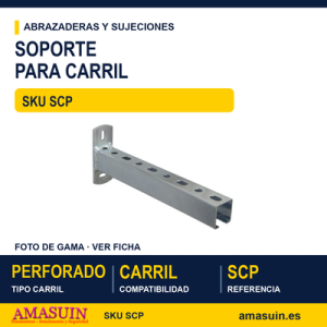 Soporte para carril perforado