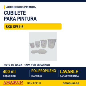 Cubilete Plástico Pintor 400ml
