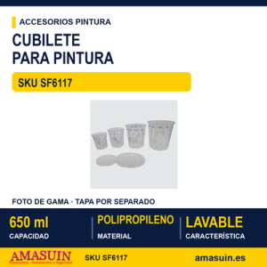 Cubilete Plástico Pintor 650ml