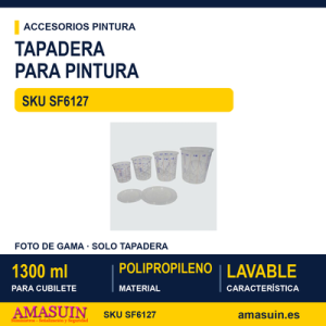 Tapadera Cubilete Plástico Pintor 1300ml