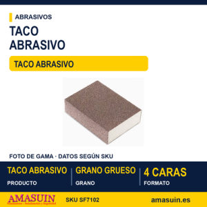 Taco Abrasivo 4 Caras Grano Grueso