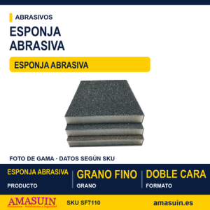 Esponja Abrasiva Grano Fino Doble Cara