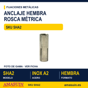 Anclaje hembra sh Inoxidable A2