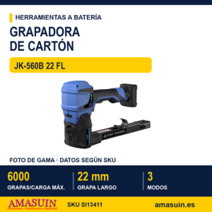 Grapadora Cartón Kihlberg JK-560B 22 FL batería