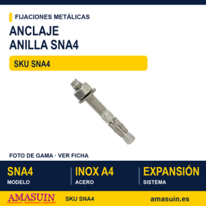 Anclaje anilla SN Inoxidable A4