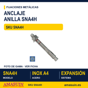 Anclaje anilla SN Inox A4 homologado - CE OP.7