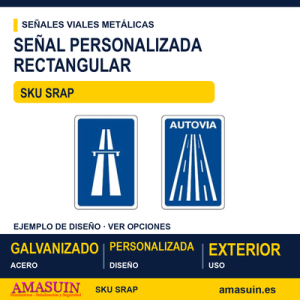 Señal Rectangular Acero Personalizada.
