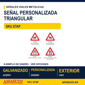 Señal Triangular Acero Personalizada.