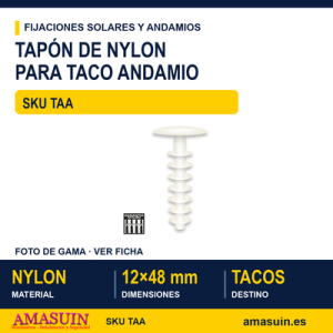 Tapón Nylon para Taco Aro Andamio.