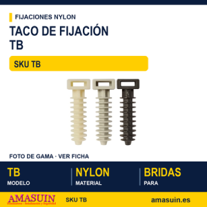 Taco fijación para bridas de nylon