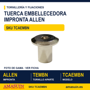 Tuerca embellecedora c/plana allen