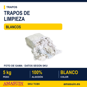 Trapo Blanco Algodón 5 Kilos.