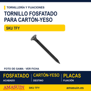 Tornillo fosfatado para cartón-yeso