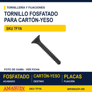 Tornillo autoperforante fosfatado para cartón-yeso