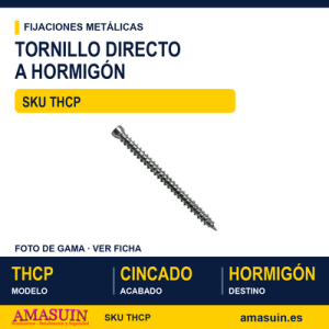 Tornillo directo hormigón cabeza pequeña
