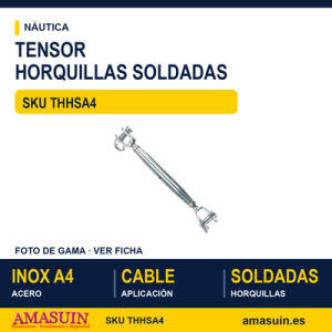 Tensor horquillas soldadas Inoxidable A4