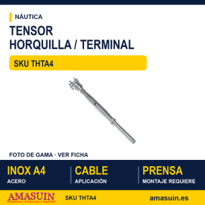 Tensor horquilla - terminal prensable Inox A4