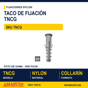 Taco de nylon con collarín a granel