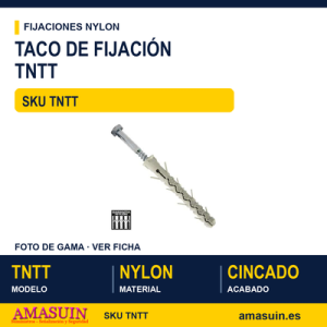 Taco de nylon triple expansión + tornillo DIN 571 Cincado