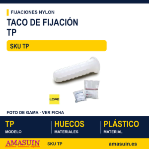 Taco de plástico blanco
