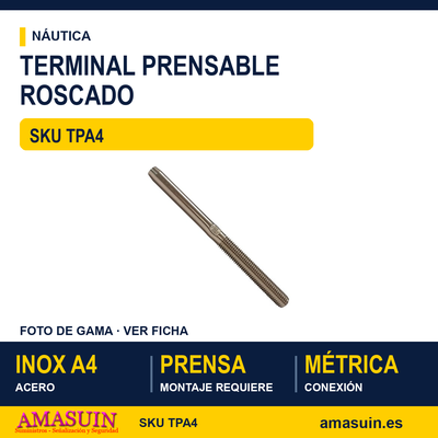 Terminal prensable Inoxidable A4 1 Terminal prensable Inoxidable A4
