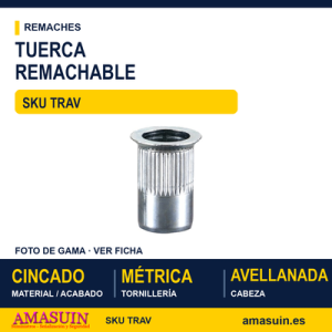 Tuerca remachable cabeza avellanada Cincada
