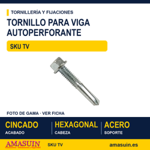 Tornillo viga autoperforante punta broca nº5 Cincado