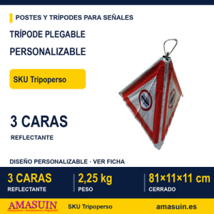 Trípode Plegable Personalizable 3 Caras Réflex.