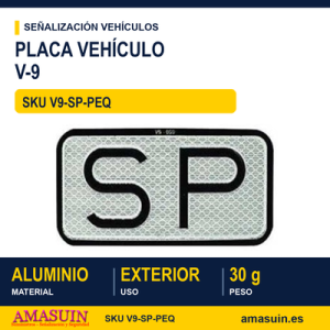 Placa Servicio Público 150x75mm V-9.