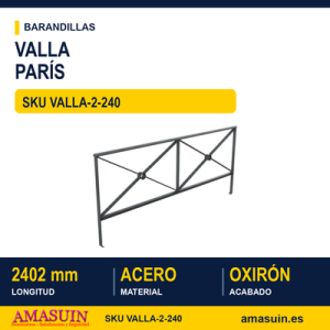 Barandilla o Valla París de 2400mm