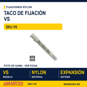 Taco de nylon nudo "VS"