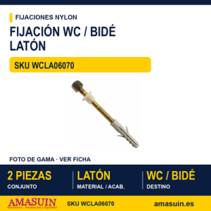 Fijación wc / bidé latón