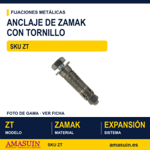 Zamak tornillo cabeza hexagonal