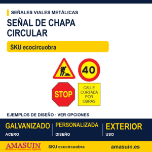 Señal Circular Chapa Obra Personalizada.
