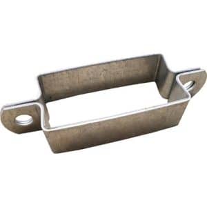 Abrazadera rectangular galvanizada para postes rectangulares