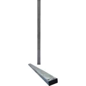 Poste rectangular 80x40mm galvanizado en frío para señales de tráfico