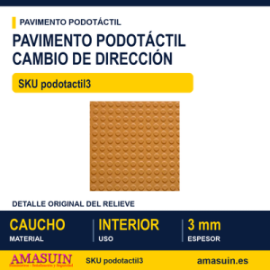 Pavimento Podotáctil Cambio Dirección Alerta